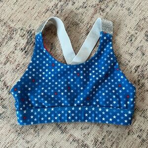 DSG Kids Girls Starry Blue Sports Bra xs 6-7